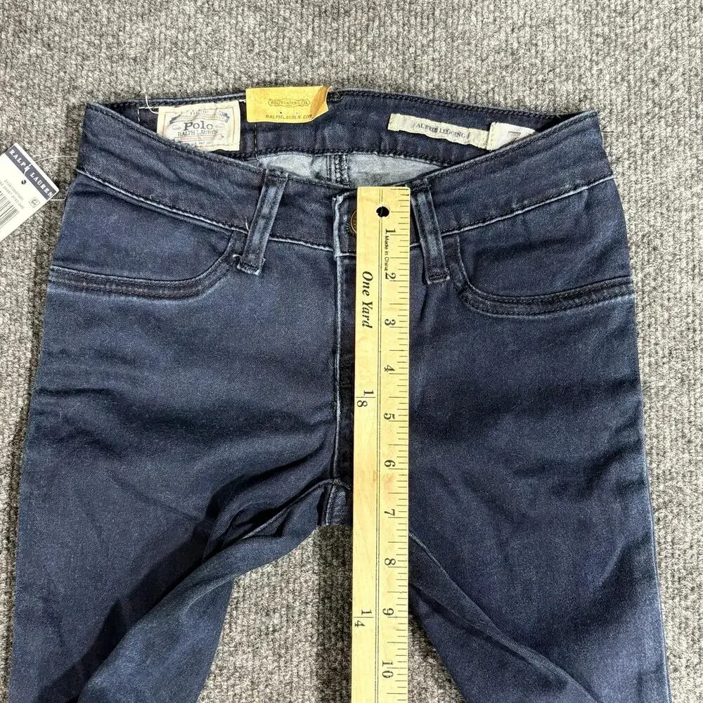 Polo Ralph Lauren Jeans Girls 7 Blue Dark Wash Aubrie Legging Jegging Denim
